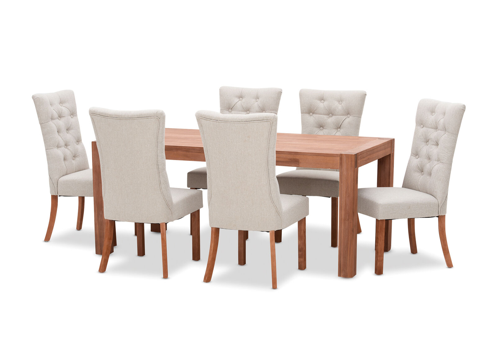 SILVERWOOD - 7 Piece Dining Suite with Nottingham Dining Chairs SILVERWOOD