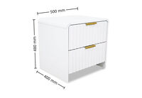 CARRARA - 2 Drawer Bedside CARRARA