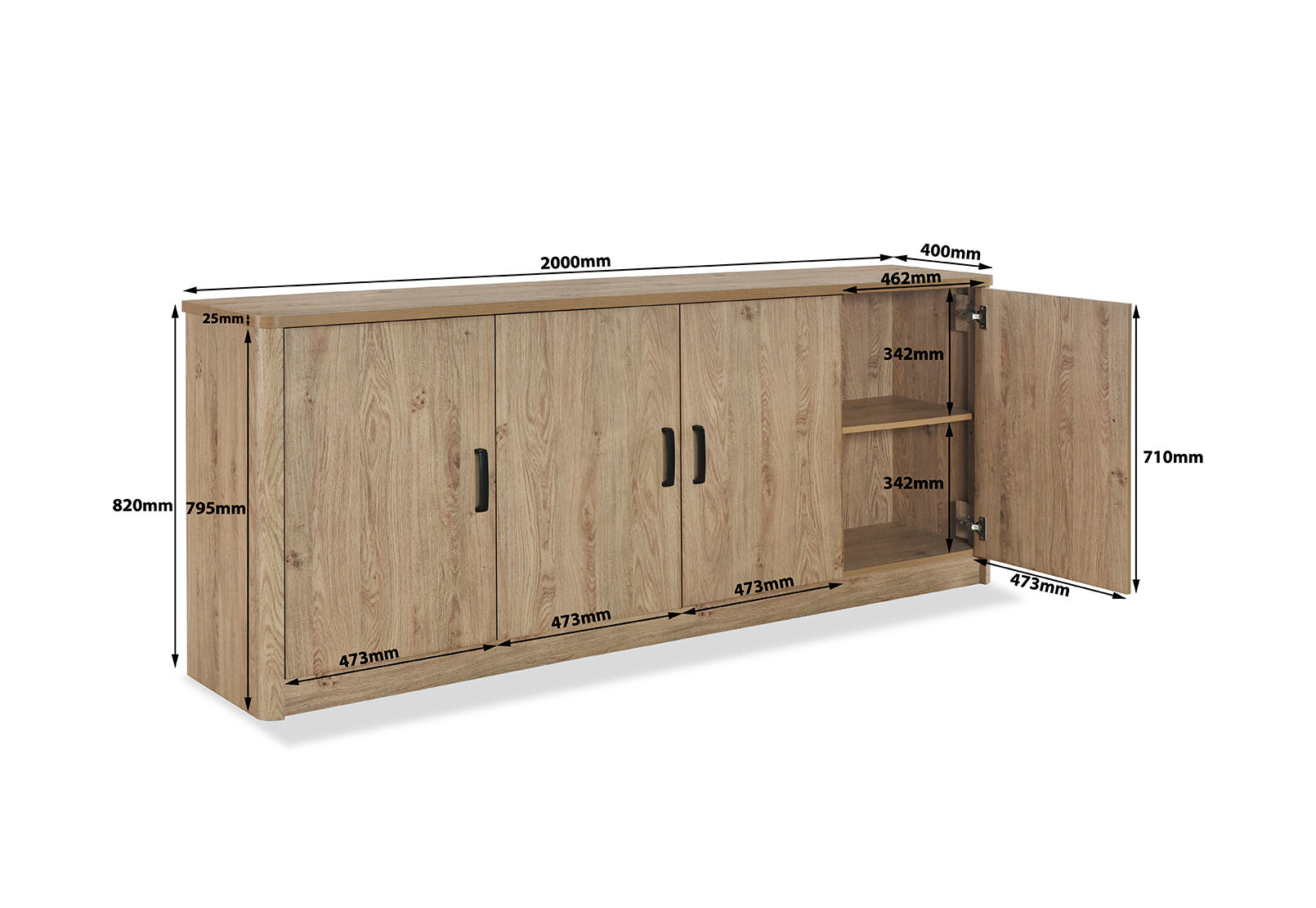 PROCTOR - 4 Door Buffet PROCTOR