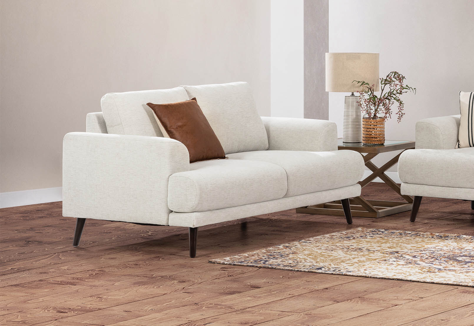Beige sofa store 2 seater