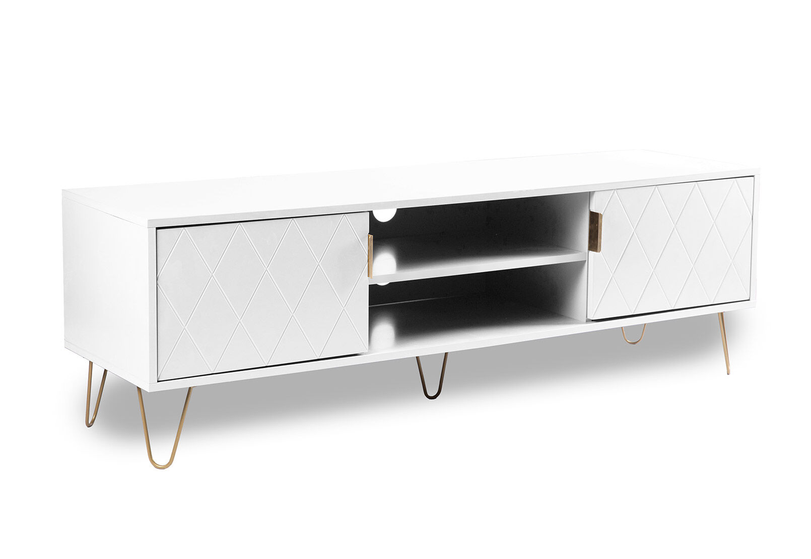 WHITE DORSEY White Entertainment Unit Amart Furniture