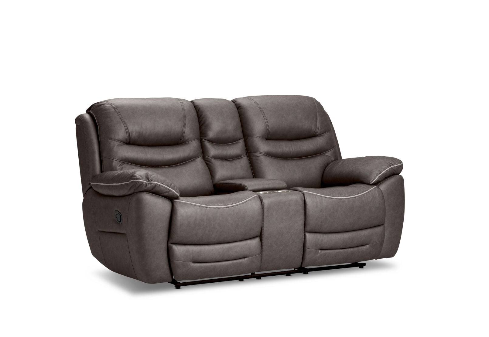 FEDERER FABRIC - 2 Seater with inbuilt Recliners and Console FEDERER FABRIC