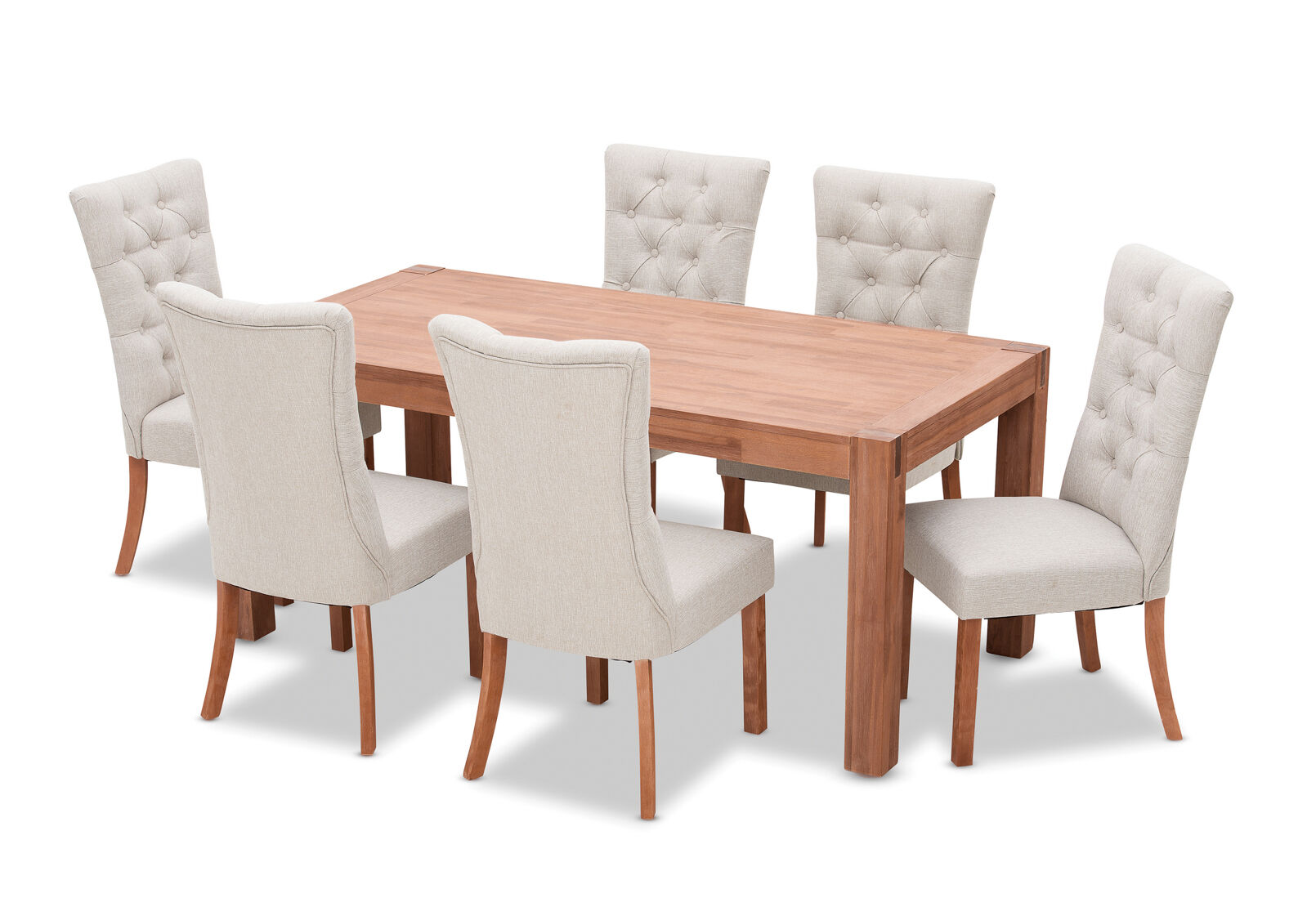 SILVERWOOD - 7 Piece Dining Suite with Nottingham Dining Chairs SILVERWOOD