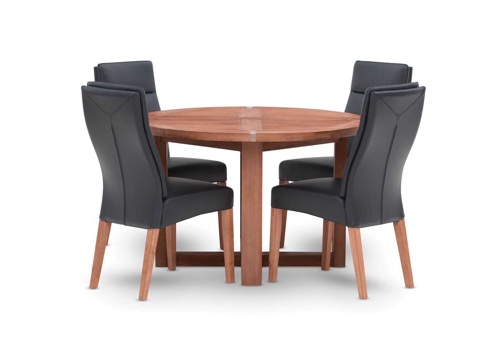 SILVERWOOD - 5 Piece Dining Suite with Asheville Dining Chairs SILVERWOOD