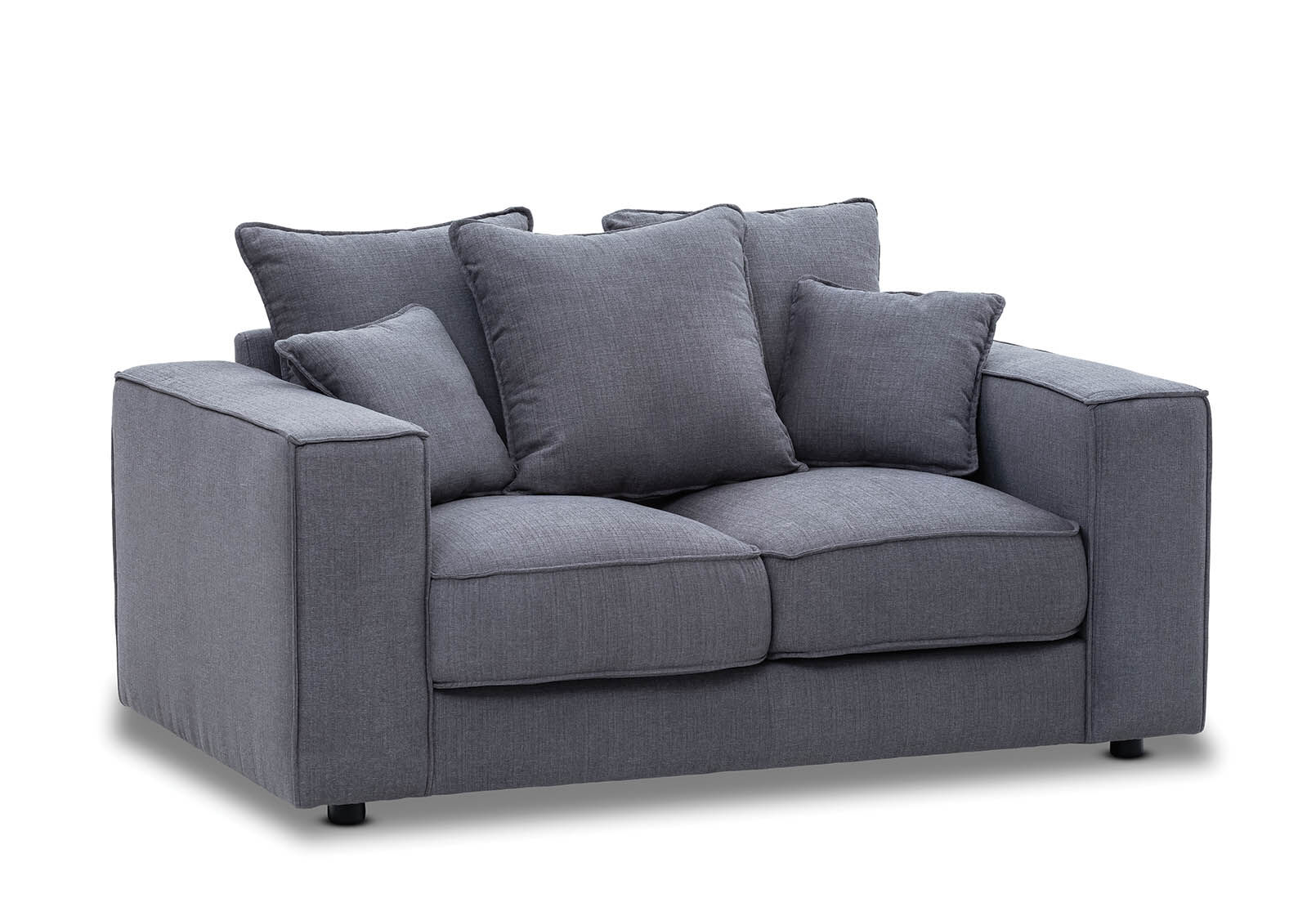DARK GREY AIMEE Fabric 2 Seat Sofa