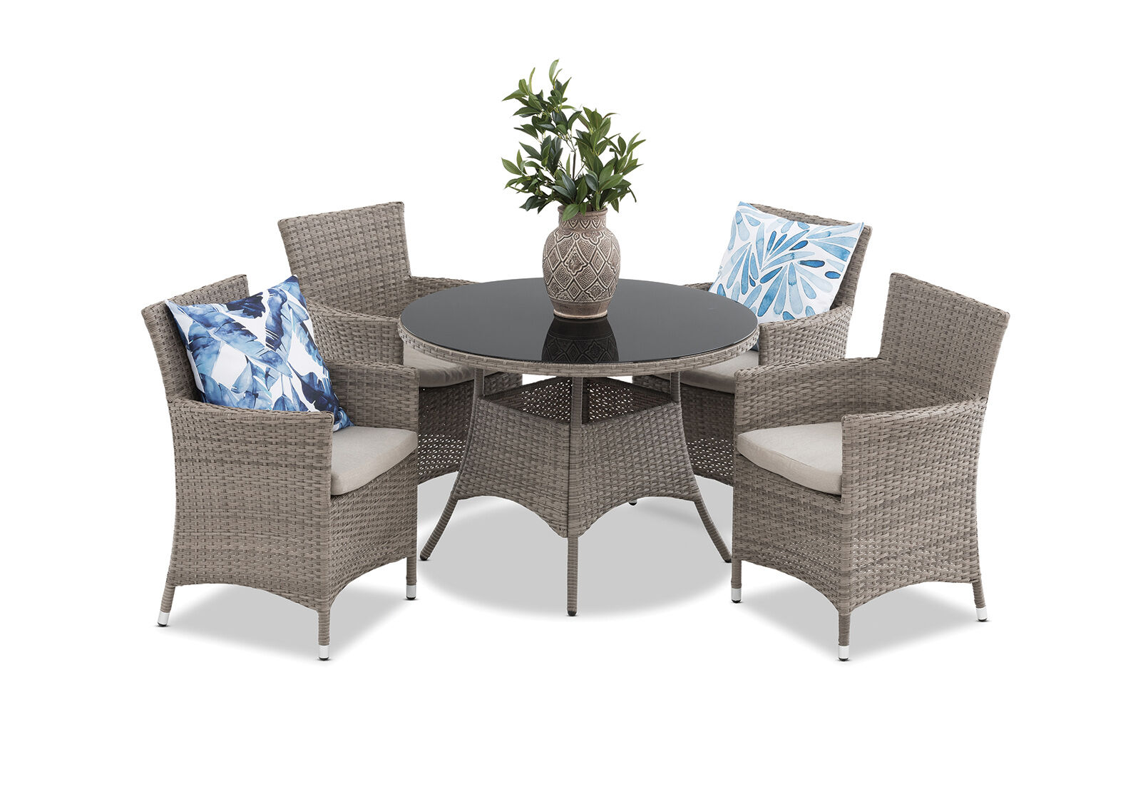BARBOSA - 5 Piece Round Outdoor Dining Setting. BARBOSA