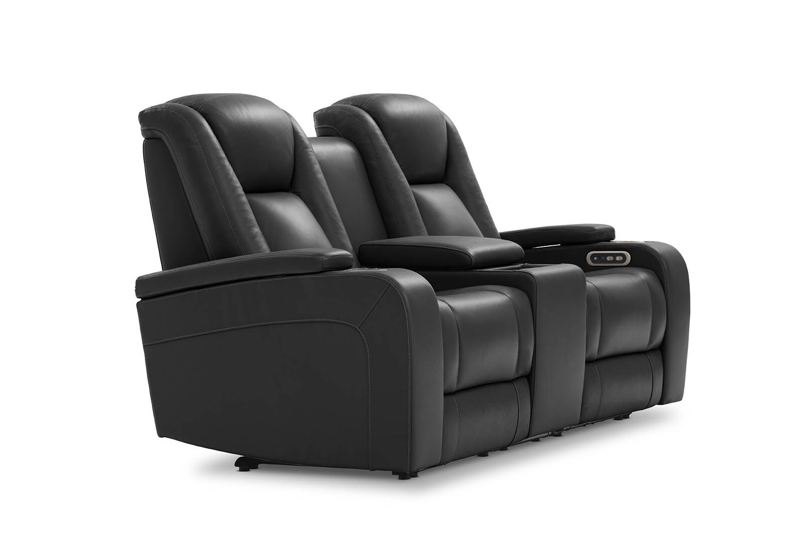 SENTINAL MK2 LEATHER - 2 Seater with 2 Electric Recliners and Console SENTINAL MK2 LEATHER