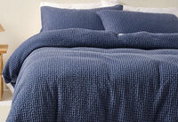 VERNA - Blue Quilt Cover Set - Queen VERNA