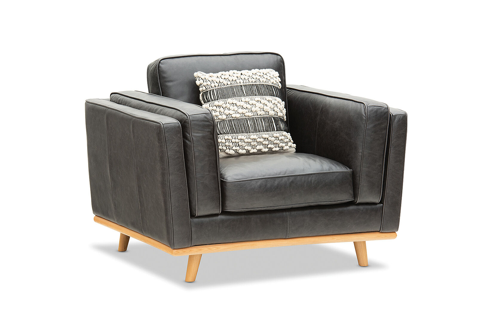 BLACK LORAS LEATHER Accent Chair