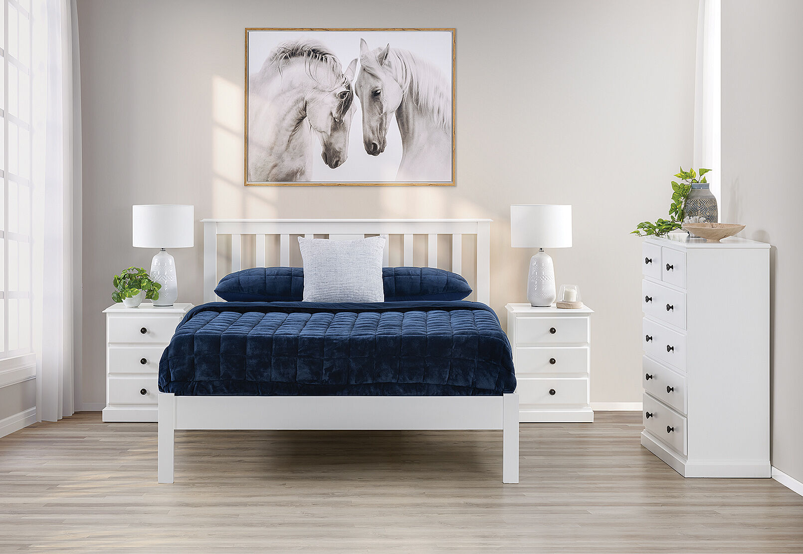White Rose Bay 4 Piece Double Bed Suite Amart Furniture