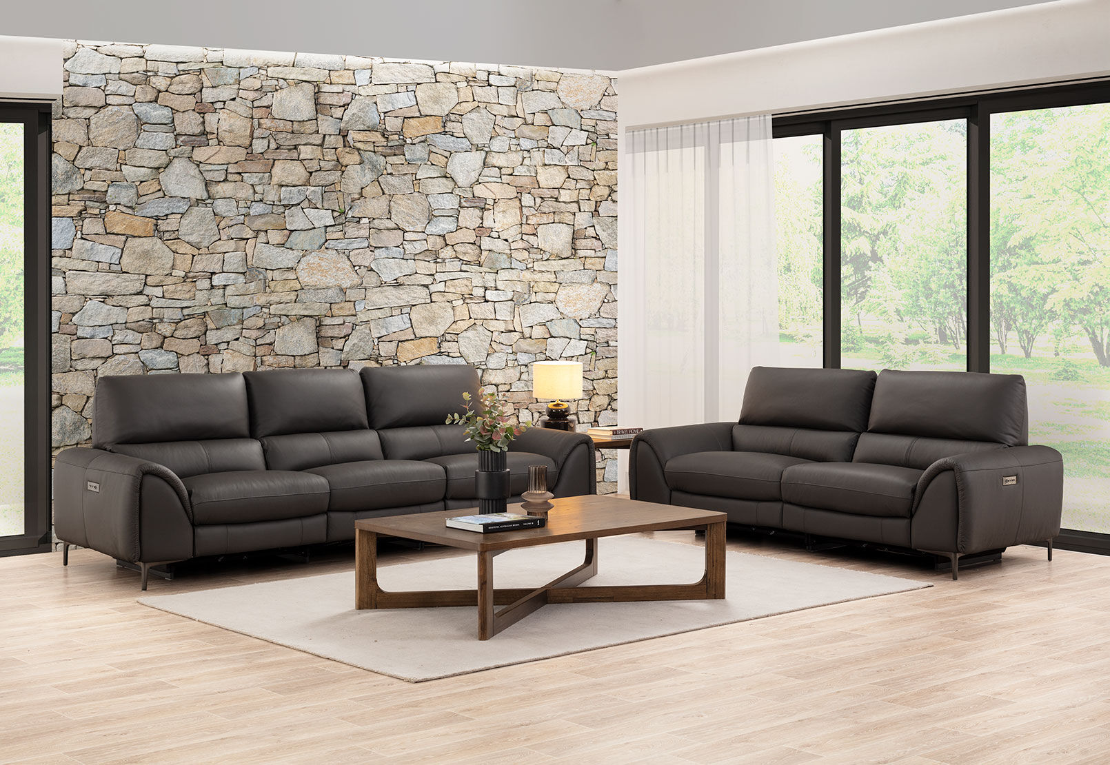 DOMINICO LEATHER - 2.5 Seater Electric Recliners DOMINICO LEATHER