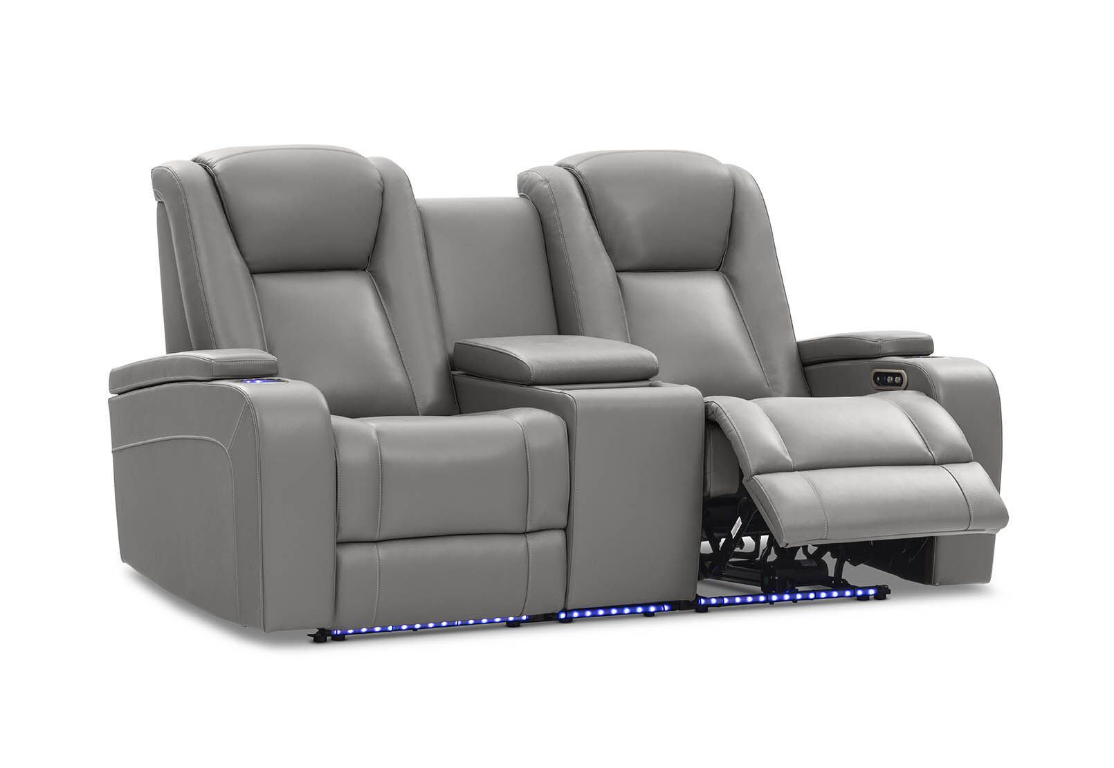 SENTINAL MK2 LEATHER - 2 Seater with 2 Electric Recliners and Console SENTINAL MK2 LEATHER