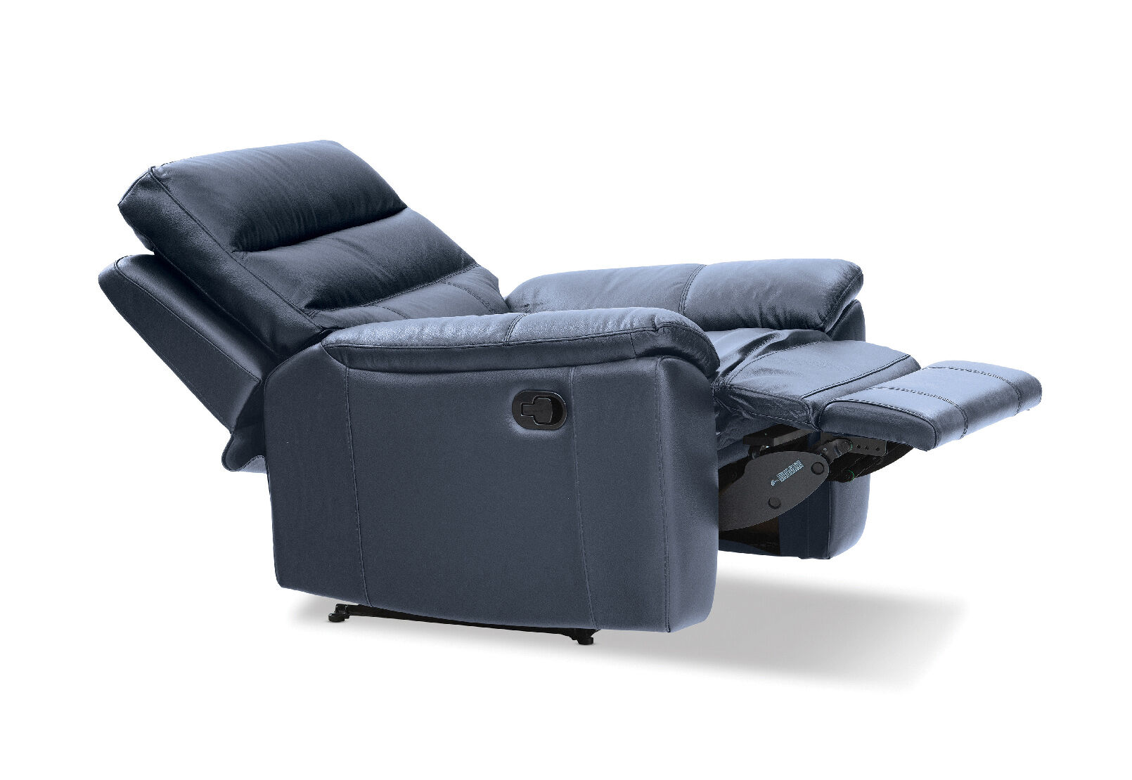 Navy blue recliner best sale leather