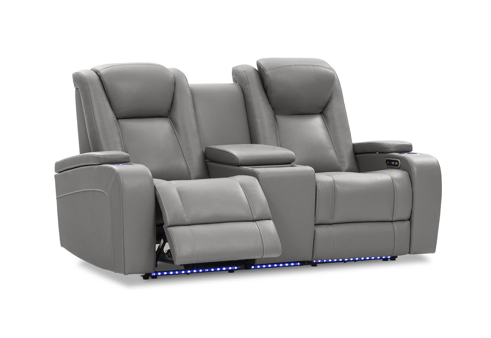 SENTINAL MK2 LEATHER - 2 Seater with 2 Electric Recliners and Console SENTINAL MK2 LEATHER