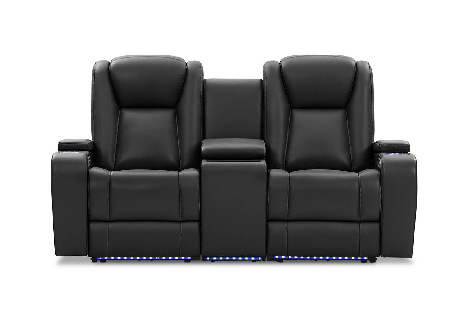 SENTINAL MK2 LEATHER - 2 Seater with 2 Electric Recliners and Console SENTINAL MK2 LEATHER