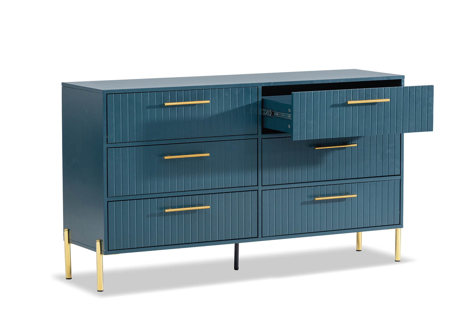DELGADO - Teal 6 Drawer Dresser DELGADO