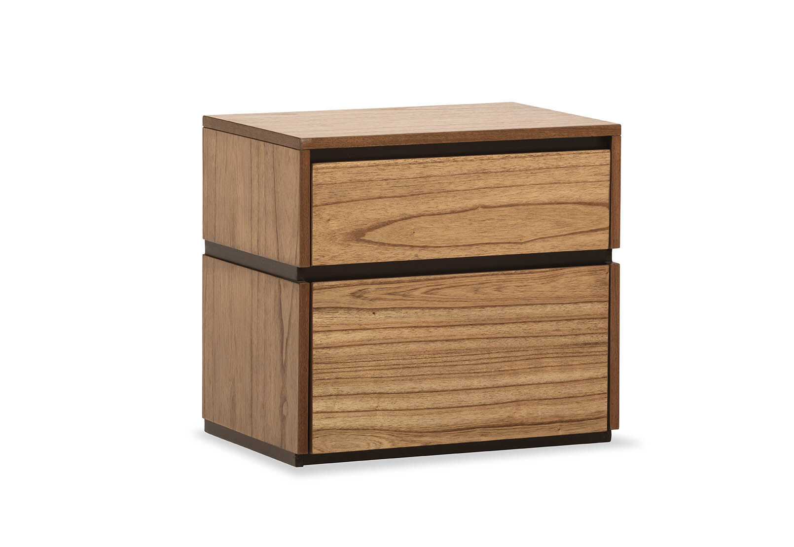 GOLDEN WALNUT MEDORA 2 Drawer Bedside