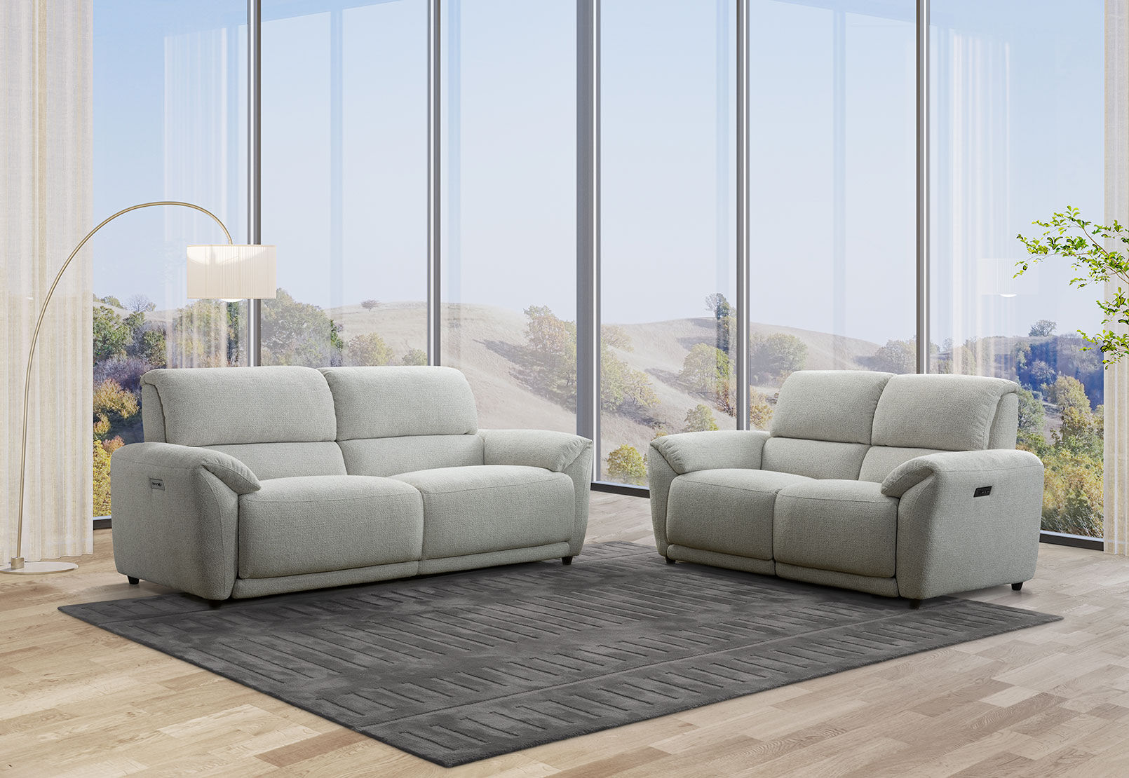 KYLON FABRIC - 2.5 Seater with Inbuilt Electric Recliners KYLON FABRIC