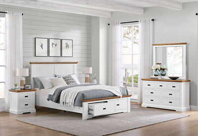 CHARLSBOURG - 4 Piece King Bed Dresser Suite