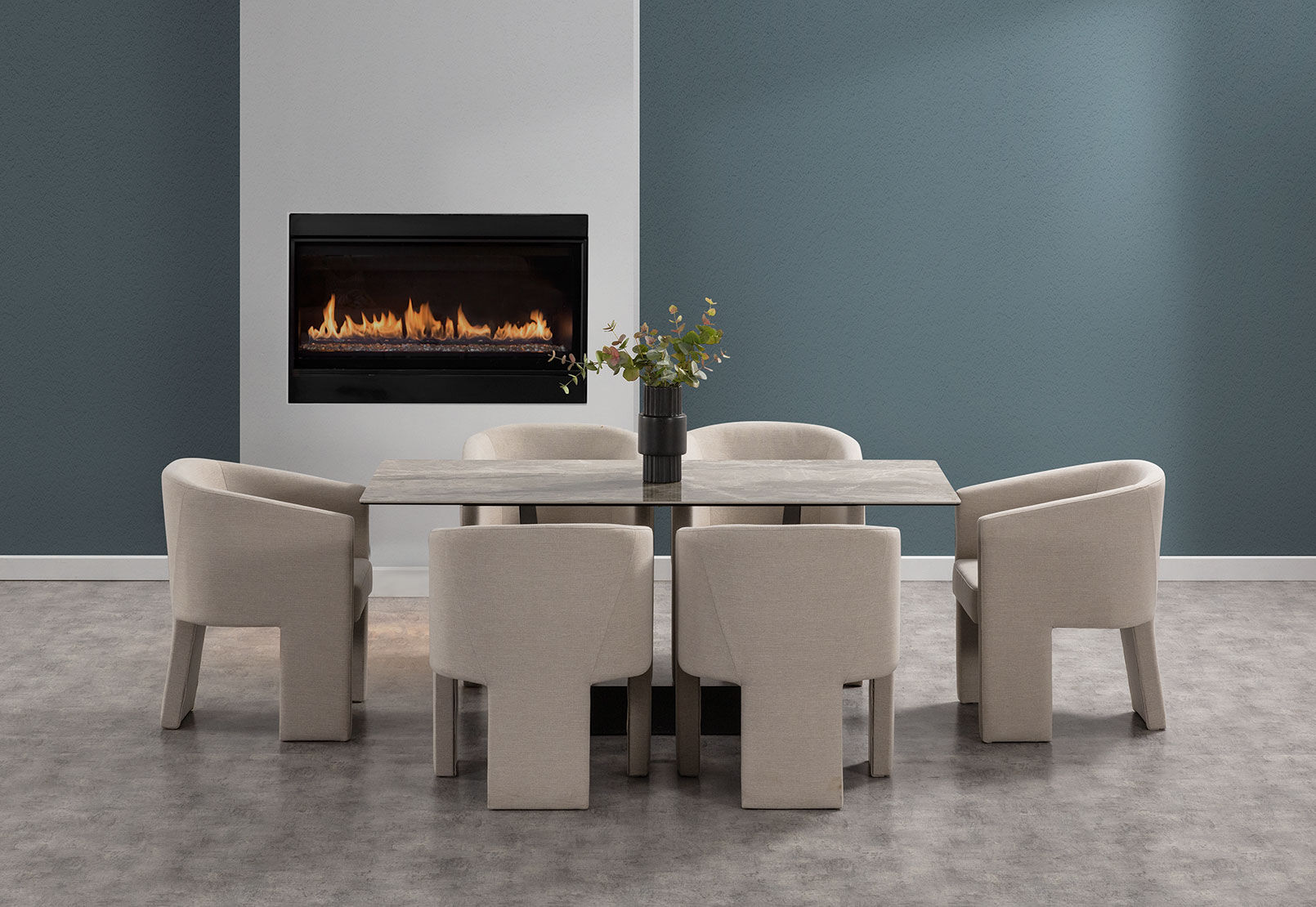 MILAS - 7 Piece Dining Suite with Alicante Dining Chairs. MILAS