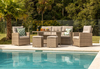 BARBOSA - 6 Piece Outdoor Lounge Dining Setting
