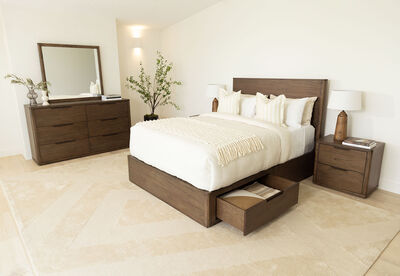 NICCOLO - 4 Piece 2 Drawer King Bed Dresser Suite