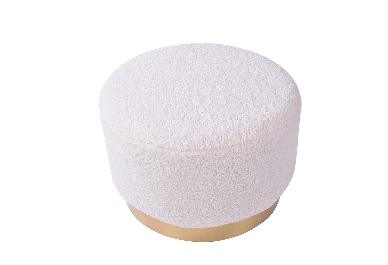 ISIDORE - White Round Ottoman ISIDORE