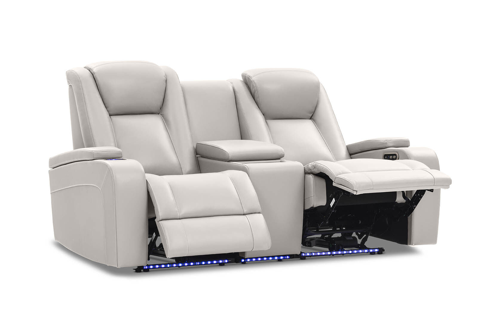 SENTINAL MK2 LEATHER - 2 Seater with 2 Electric Recliners and Console SENTINAL MK2 LEATHER