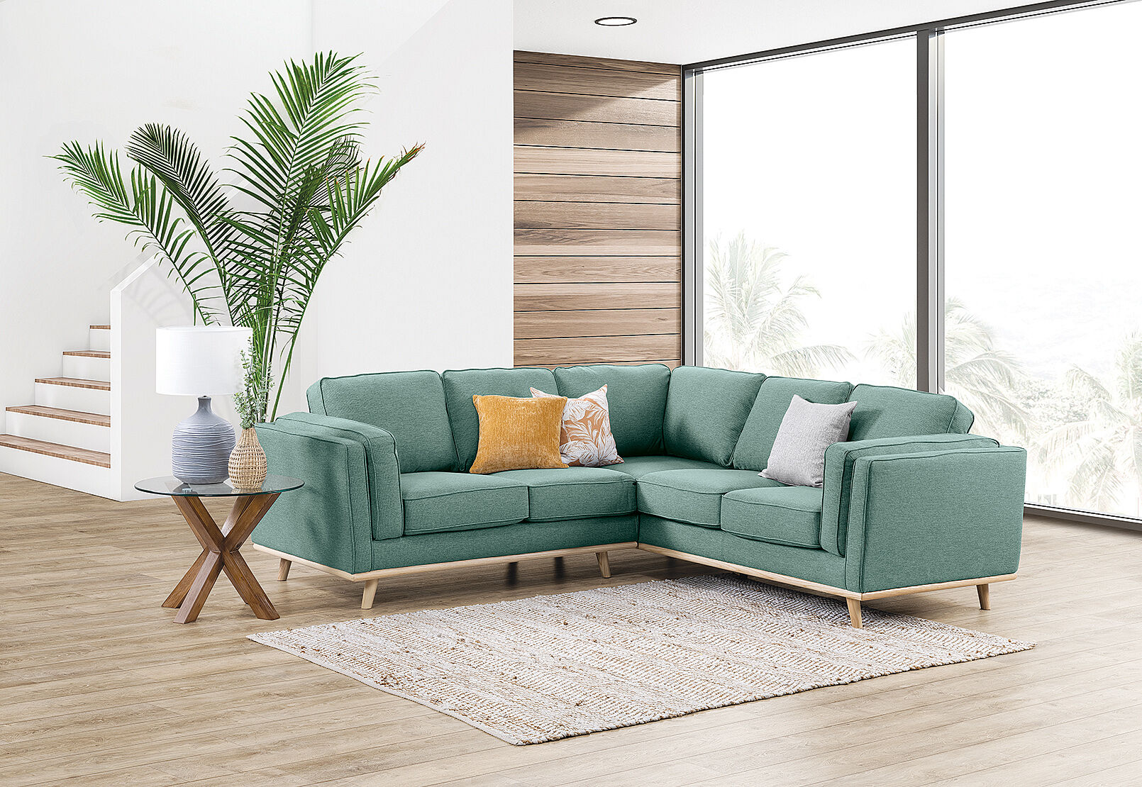 LORAS - Fabric 5 Seater Corner LORAS