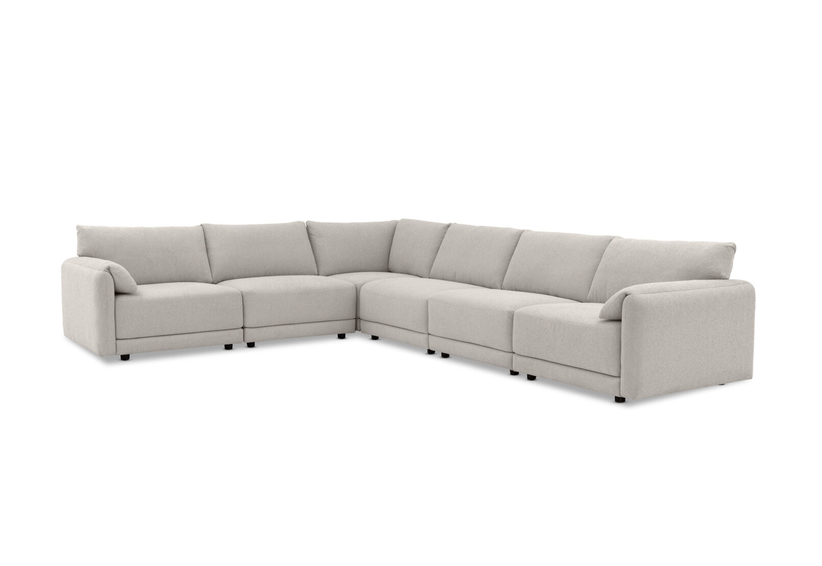 VARLEY FABRIC - 6 Seater Corner Lounge Setting. VARLEY FABRIC