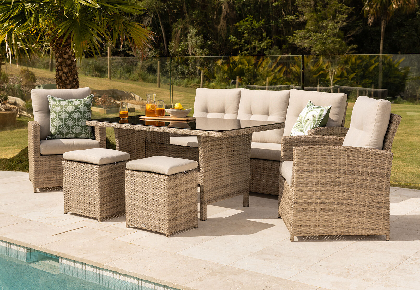 BARBOSA - 6 Piece Outdoor Lounge Dining Setting BARBOSA