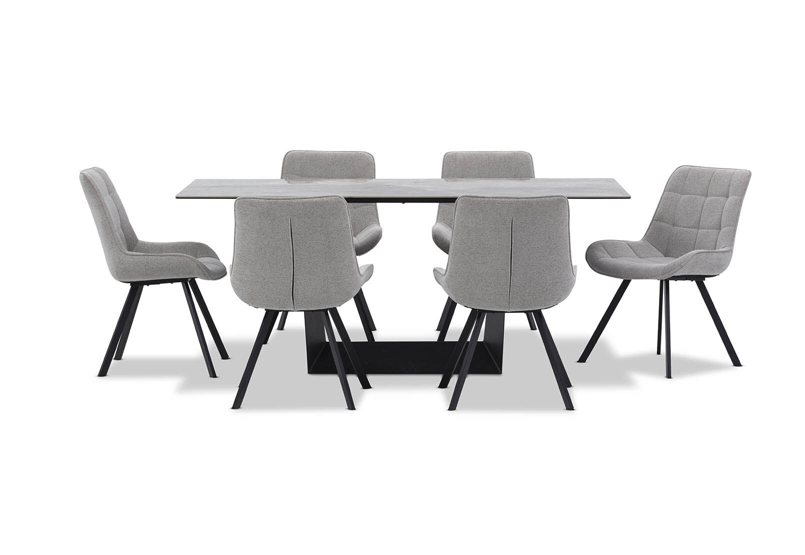 MILAS - 7 Piece Dining Suite with Arabella Dining Chairs MILAS