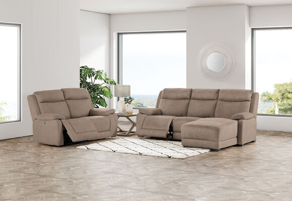 SAN MARCO - Fabric 2 Seater Sofa with Electric Recliners