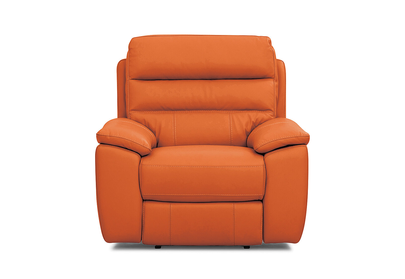 BURNT ORANGE SELLARONDA Leather Recliner