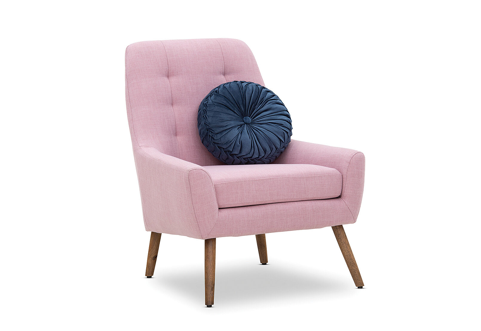 Light Pink Penny Fabric Accent Chair Amart Furniture