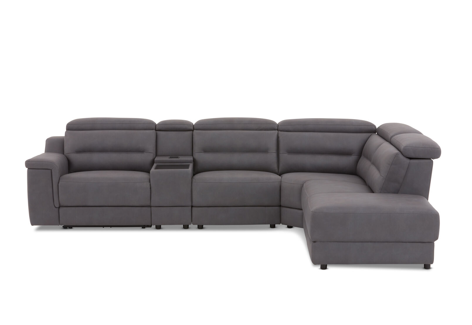 JEFFRIES FABRIC - Corner Lounge with Inbuilt Electric Recliner and RHF Chaise JEFFRIES FABRIC