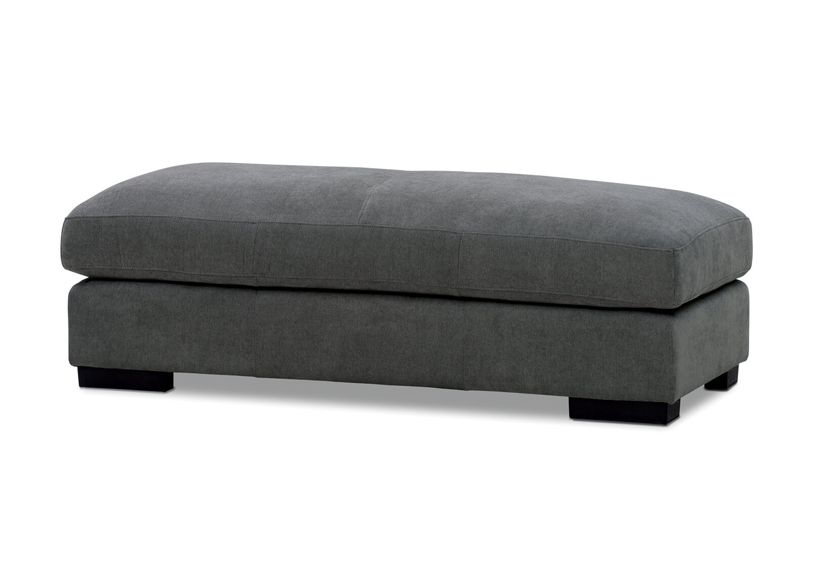 DARK GREY MARLOW Fabric Large Ottoman