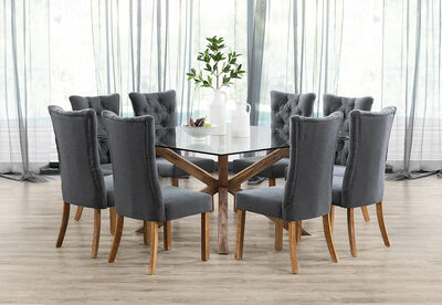 PROMENADE - 9 Piece Dining Suite with Nottingham Dining Chairs