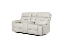 HOLLYWOOD LEATHER - 2 Seater with Electric Recliners & Console HOLLYWOOD LEATHER