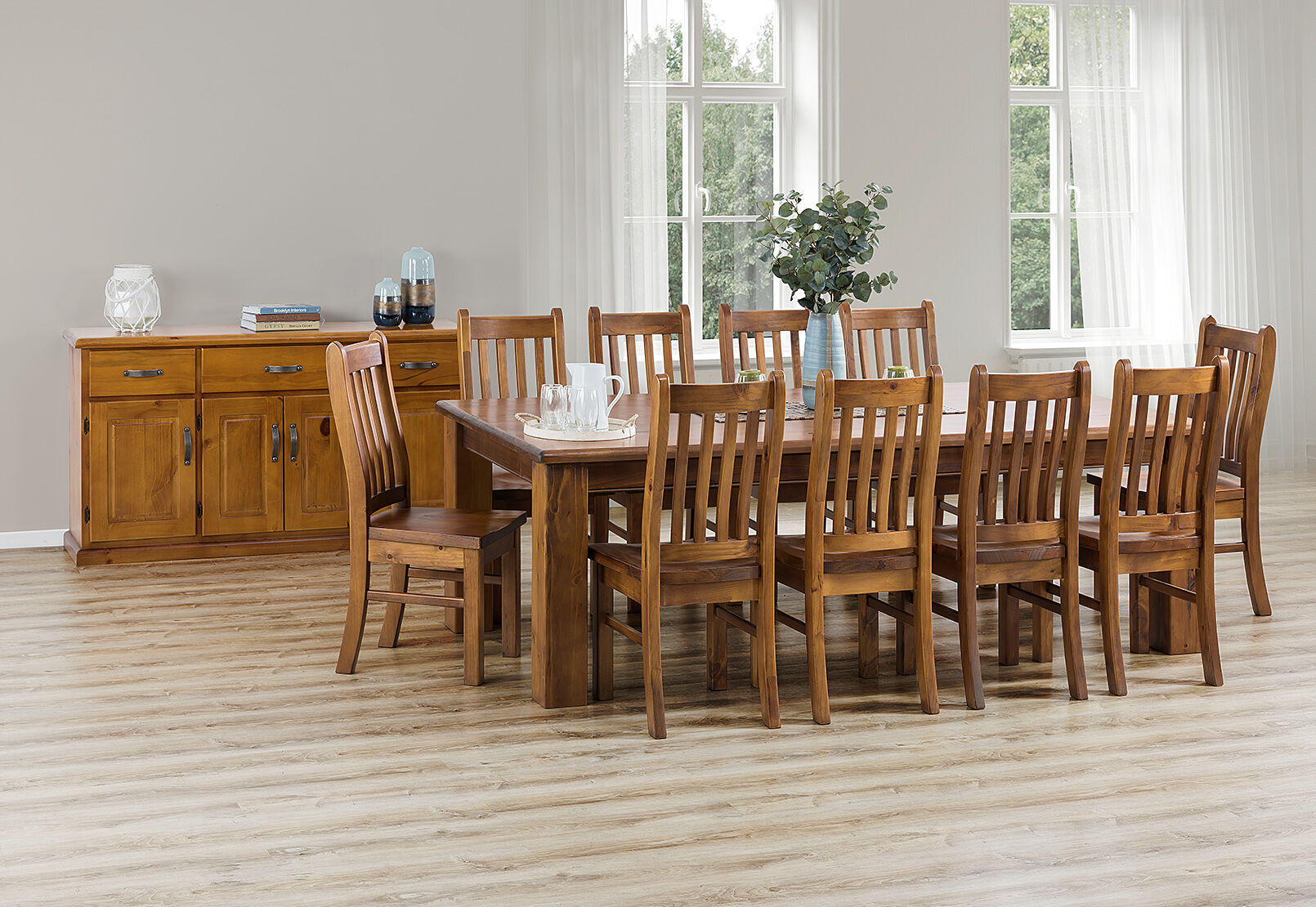 RUSTIC SETTLER 11 Piece Dining Suite
