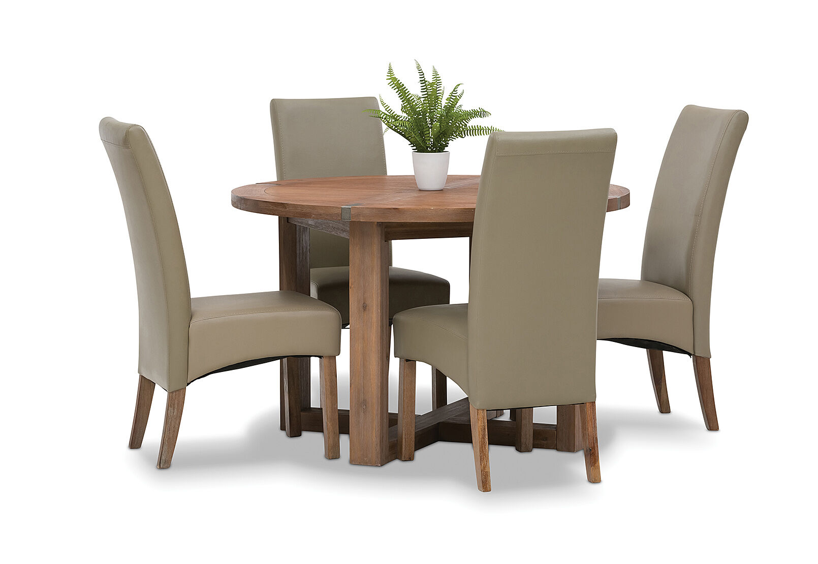 LATTE/PEWTER SILVERWOOD 5 Piece Dining Suite Amart Furniture