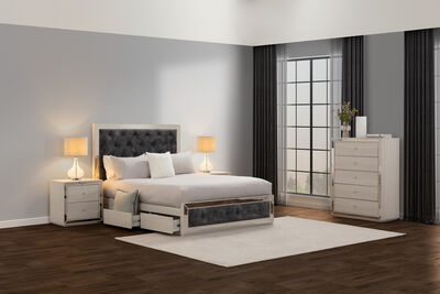 ISMENE - 4 Piece Queen Bed Tall Chest Suite