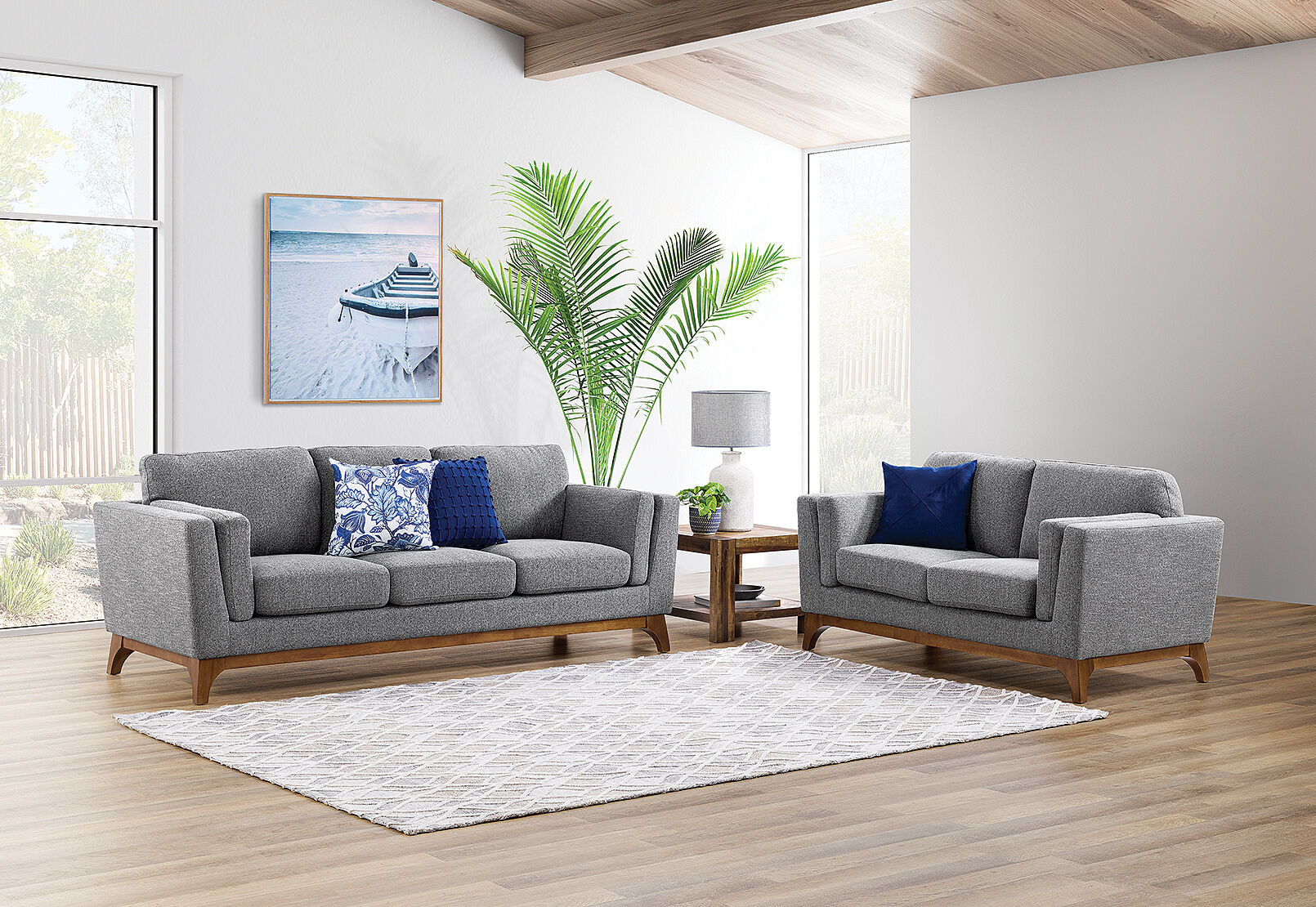 Abbotsford Fabric Sofa Pair Amart Furniture
