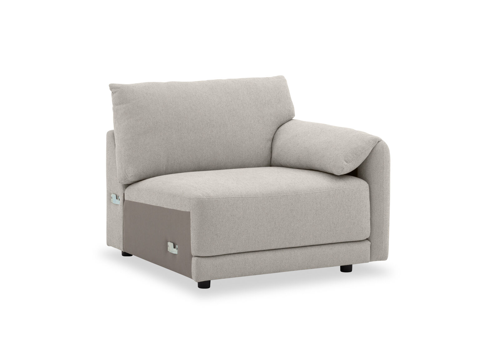 LIGHT GREY VARLEY FABRIC Modular Right Hand Facing Chair (Fabric)