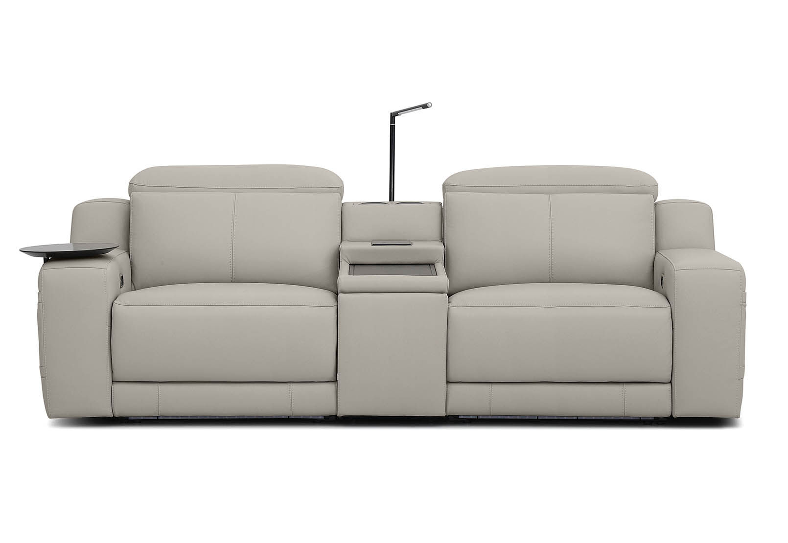CASSIUS MK2 LEATHER - 2 Seater with Console and 2 Inbuilt Electric Recliners CASSIUS MK2 LEATHER