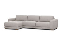 LEONE FABRIC - 3 Seater Sofa with LHF Chaise LEONE FABRIC