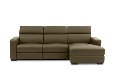 DAMIAN LEATHER - 3 Seater Sofa with RHF Chaise