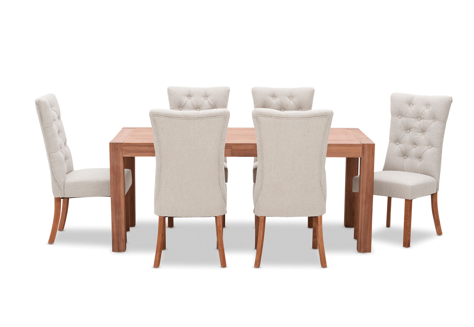 SILVERWOOD - 7 Piece Dining Suite with Nottingham Dining Chairs SILVERWOOD