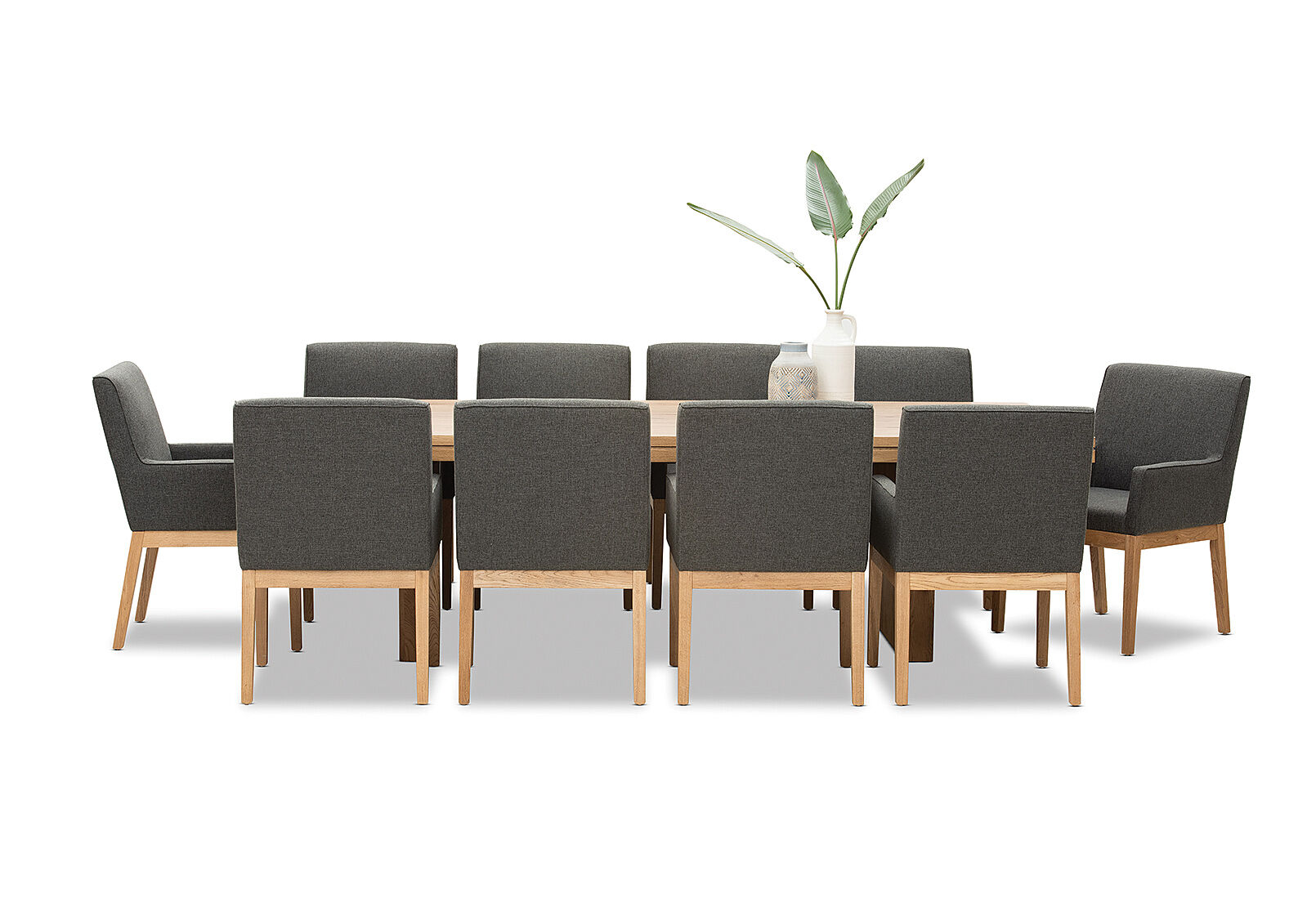 CHARCOAL ARGENTO 11 Piece Dining Suite with Dimitri Dining Chairs