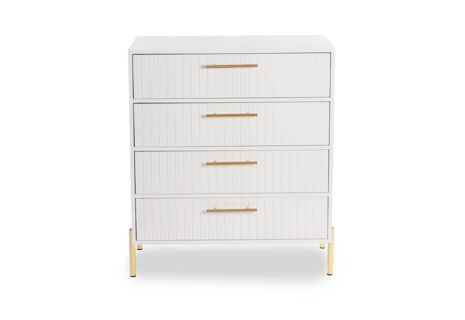 DELGADO - White 4 Drawer Tall Chest DELGADO